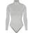 SKIMS Essential Mock Neck Long Sleeve Bodysuit - Light Grey