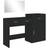 vidaXL 3276519 Black Sminkbord 39x80cm 3st