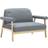 vidaXL 246643 Light Grey Sofa 115cm 2 personers