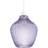 Happy Homewares Curvy Diamond Etched Lilac/White Pendant Lamp 21cm