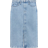 Mango Soleil Slit Denim Skirt - Light Blue