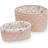 Cam Cam Copenhagen Quilted Storage Basket Blossom Pink Set of Two