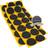 Cellular Rubber Black Self-adhesive Decoration 3pcs