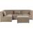 Beliani Modern Corduroy Taupe Soffa 250cm 5st 4-sits