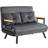 Homcom 839-835V00 Dark Grey Soffa 102cm 2-sits