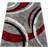 Paco Home Modern Abstract Design Grey, Red, Silver 80x300cm