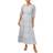 1.State Women's Printed Pintuck 3/4 Sleeve Tiered Maxi Dress - New Ivory