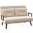 Homcom Click Clack 2 Bed Settee Sofa