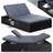 Casaria Double Sun Lounger Foldable Table 200x115x33 cm