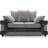 Furniture 786 Rio Black/Grey Sofa 165cm 2 Seater