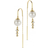 Spirit Icons Swan Earrings - Gold/Transparent/Pearls