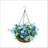Spactz Artificial Hanging Flowers in Basket for Lawn Garden