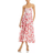 Bardot Lola Corset Floral Print Midi Dress - Hot Pink