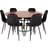 Ebuy24 Copenhagen Brown/Black Bordgruppe 140x140cm 7stk