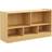 Costway 2-Tier Wooden Bookcase with 5 Compartments for Playroom Study