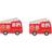 Sass & Belle fire engine red room cabinet drawer handle knob decoration set 2
