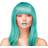 PartyPal Party Wig Long Straight Turquoise Hair
