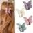 Shein 4pcs Women Plastic Butterfly Shaped Hair Clip Set In Black, White And Brown, Fashionable And Cute Hair Claw Hair Accessories For Daily Use, Travel, Parties, Commuting, Vacation, Cleansing, Makeup And Clothing Matching,Pink Accessories