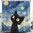 Shein pc Lovely Black Cat In Moonlight Shower