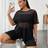 Shein Plus Womens Black Round Neck Oversized Mesh SeeThrough Top With Dolman Sleeves Summer