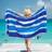 Shein 1pc Oversized Multi-Size Blue, Navy, Pink, Light Grey Watercolor Striped Super Soft Absorbent Microfiber Bath Towel, Suitable For Vacation, Beach, Swimming Pool, Gym, Multipurpose Summer Travel, Vacation Holiday Bathroom Decor Bath Towel White, Blue (180x90cm)