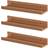 Harbour Housewares Floating Picture Ledge Brown Wall Shelf 32.5cm 3pcs