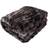 Lavish Home Oversized Ruched Faux Fur Blankets Black (203.2x152.4cm)