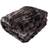 Lavish Home Oversized Ruched Faux Fur Filt Svart (203.2x152.4cm)
