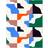 Marimekko Tasapaino Fabrics Green, Blue, Orange (88x145cm)