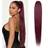 Shein Extensions Dragsko Lng Rak Mjuk Clip In Syntetiskt Vrmebestndigt