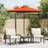 vidaXL Garden Parasol with LEDs and Steel Pole 225x225x212 cm