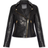 AllSaints Dalby Slim Fit Leather Biker Jacket - Black/Gold