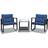 Costway 3 Pieces Rocking Bistro Outdoor Lounge Set