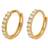 Jewellerybox Pave Huggie Hoop Earrings - Gold/Transparent