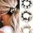 Shein 3 Stücke/1 Set elegante Haargummis mit Kunstperlen und Strass, einfaches Haaraccessoire zur Haarverzierung