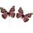 A Lot Decoration Butterfly Stitch Natural Pink Dekoration