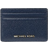 Michael Kors Pebbled Leather Card Case - Navy