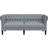 vidaXL Chesterfield Light Grey Soffa 182.5cm 2-sits