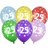 PartyDeco Latex Balloons 25th Birthday 6-pack