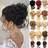 Shein Messy Bun Hair Piece Tousled Updo Hair Buns Band Pieces
