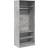 vidaXL 3307696 Concrete Grey Garderob 80x200cm