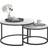 Homcom Living Room Faux Marbled White Coffee Table 78.5cm 2pcs
