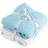 Geezy Blue 2 x Hooded Baby Towel 100% Cotton Bath Wrap Baby Shower Gifts Boy Girl