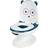 BebeConfort Mini Size Toilet, Orinal bebé 1-3 años, 0-20 kg, Diseño realista con protección antisalpicaduras, Sonido real de cisterna, Cubeta extraíble, Fácil de limpiar, Pata de goma, Osito Azul