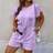 Shein Plus Round Neck Solid Color Short Sleeve Jumpsuit With Pockets Summer
