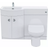 Nes Home Debra 1100 mm P-Shaped Vanity Unit RH Sink and Toilet