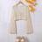 Shein Tween Girl Casual Casual Scallop Trim Trumpet Sleeve Pointelle Knit Crop Cardigan