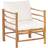 Beliani Bamboo Wood Cushions Lounge Chair
