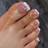 Shein PCS Glossy Short Square Press On Toenails White French Tip