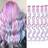 Shein Clip On Curly Wavy Hair Extensions Colorful